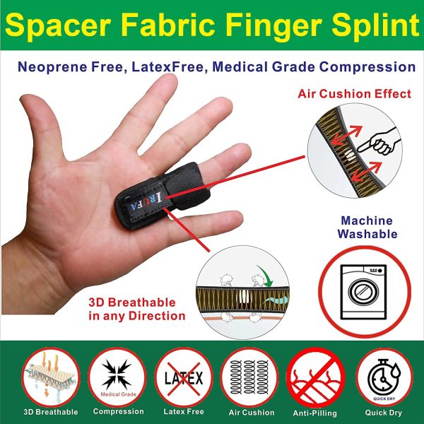 Irufa spacer fabric finger splint brace support wrap