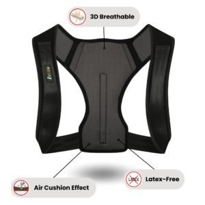Spacer Fabric Posture Corrector for Men and Women, Breathable Upper and Back Brace, Adjustable Back Straightener Support