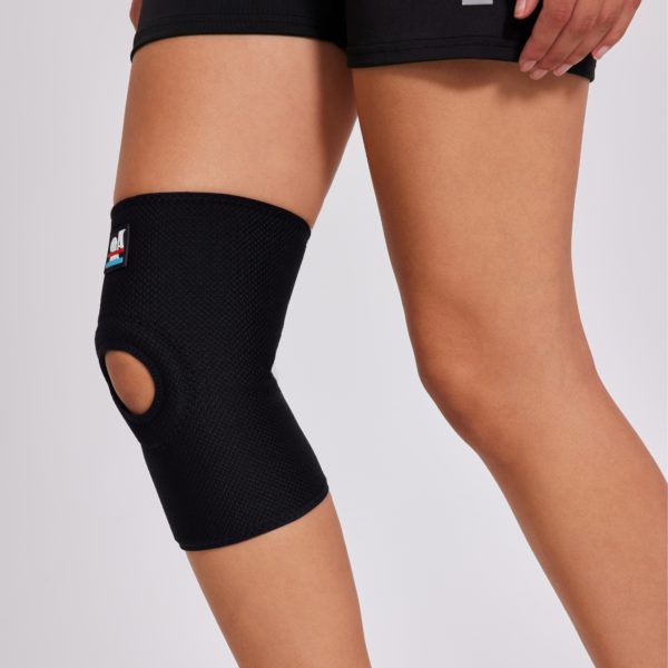 Knee Compression Sleeve - Athletic Knit Knee Support Brace for Arthritis Pain, Running, Working Out, Sports - Image 3