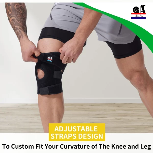 Wraparound Knee Brace Support for Arthritis ACL, MCL Pain - Adjustable Straps with Dual Side Stabilizers - Image 5