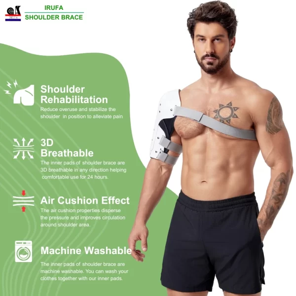 Spacer Fabric Breathable Humeral Fracture Brace for Broken Upper Arm Shoulder Bicep - Image 5