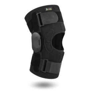 15【KN-OS-23 ROM3】Spacer Fabric ROM Hinged Knee Wrap with Adjustable Straps
