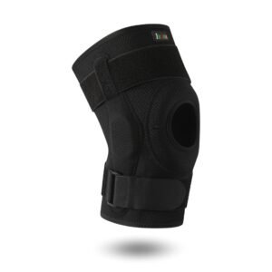 12【KN-SF-15 H3】Spacer Fabric Hinged Knee Sleeve with Adjustable Straps
